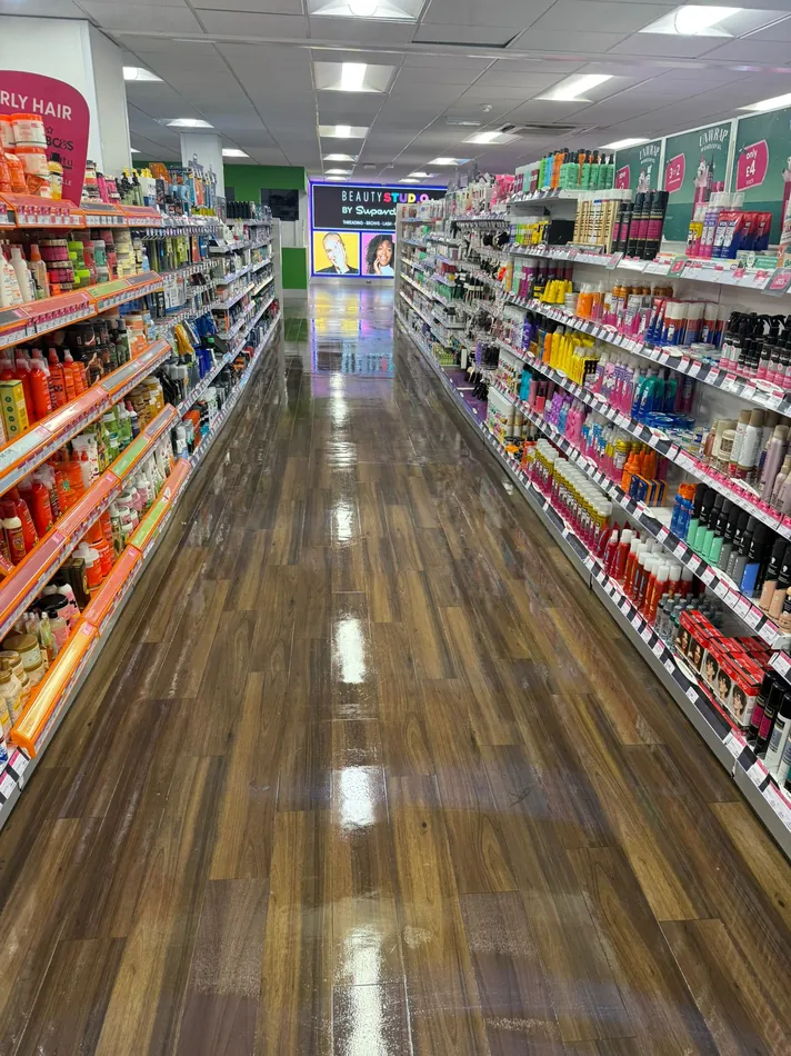 Retail store floor cleaned and restored by Site Fix Solutions